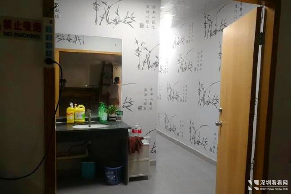 布吉花园式厂房楼上1300平带精装修无转让费转租，带洁净车间