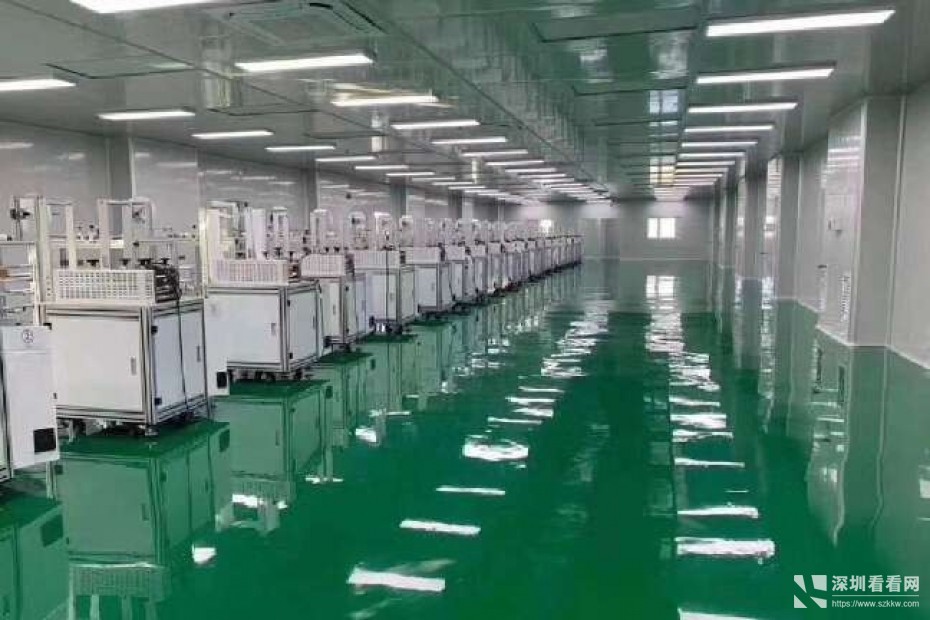 龙华工业区楼上2000平无尘车间厂房出租，不需转让费