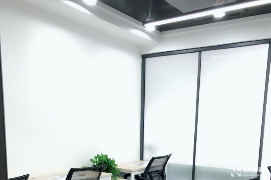 宝安独立小办公室配有会议室洽谈区精装出租送注册地址