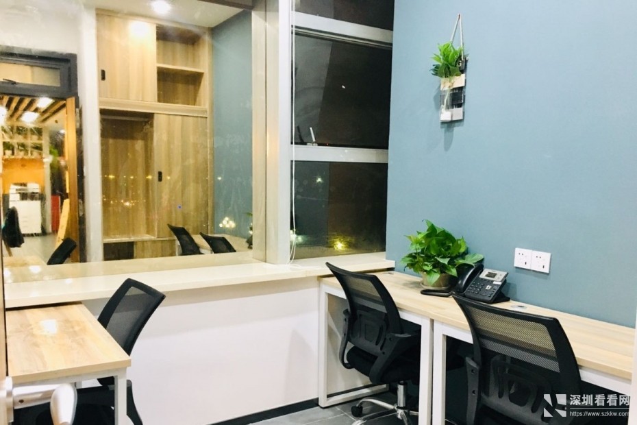 西乡写字楼精装独立共享办公室单间10一100平卡位580起租