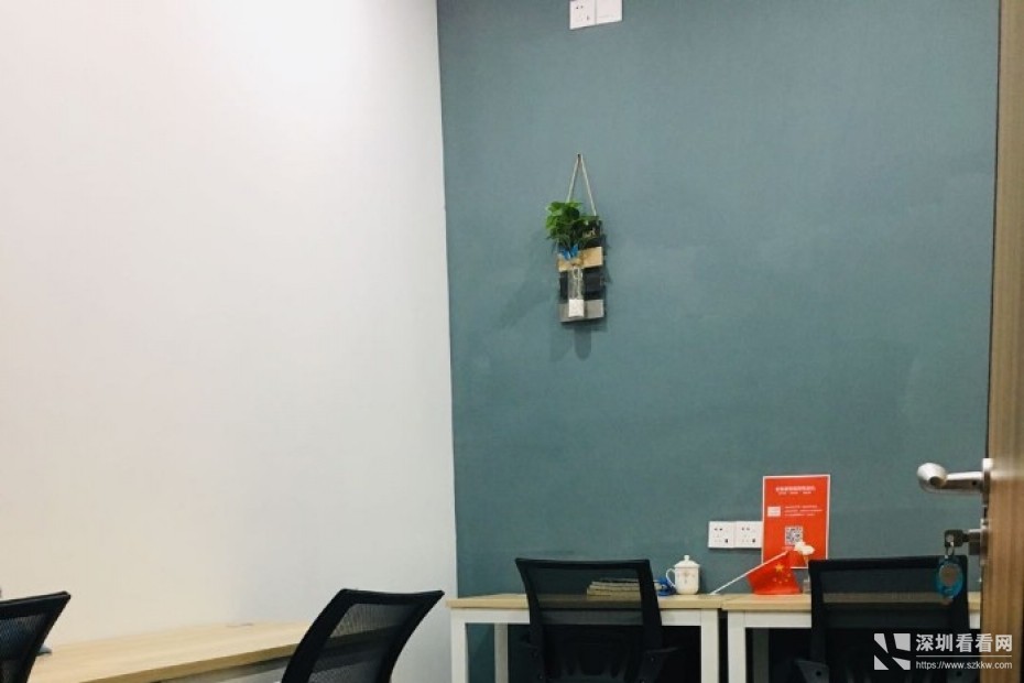 带电脑即可办公全新装修办公室出租西乡流塘写字间近港隆城直租