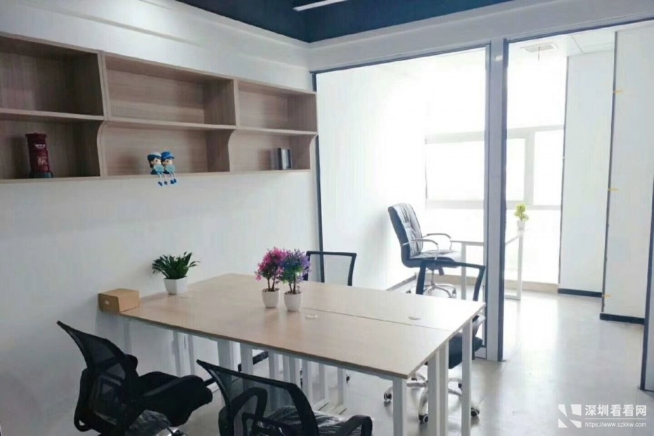 直租宝安坪洲地铁站附近共享办公室出租 红本注册公司 即租即用水电全免