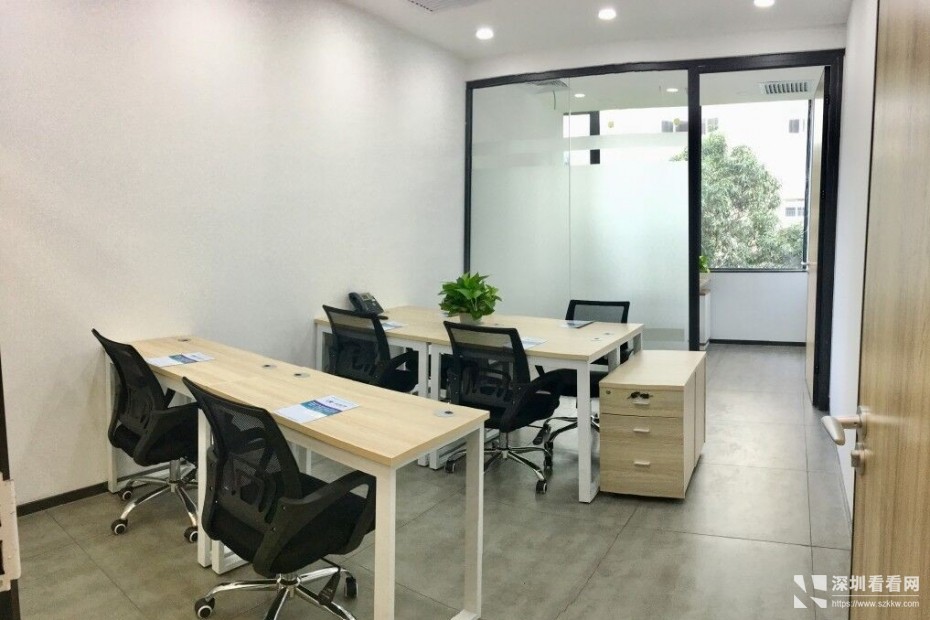 拎包办公后亭精装修写字楼带空调家私红本租赁凭证