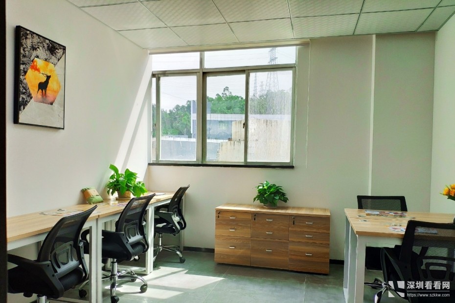 布吉南岭1983创意小镇精装装修小型办公室特价招租靓景靠窗