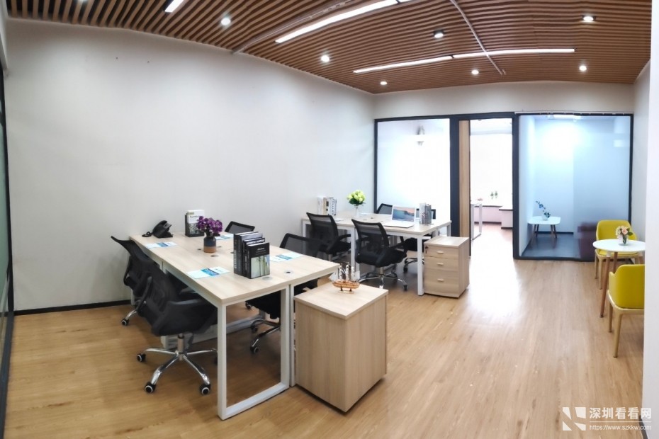 后亭精装修写字楼带空调家私拎包办公红本租赁凭证