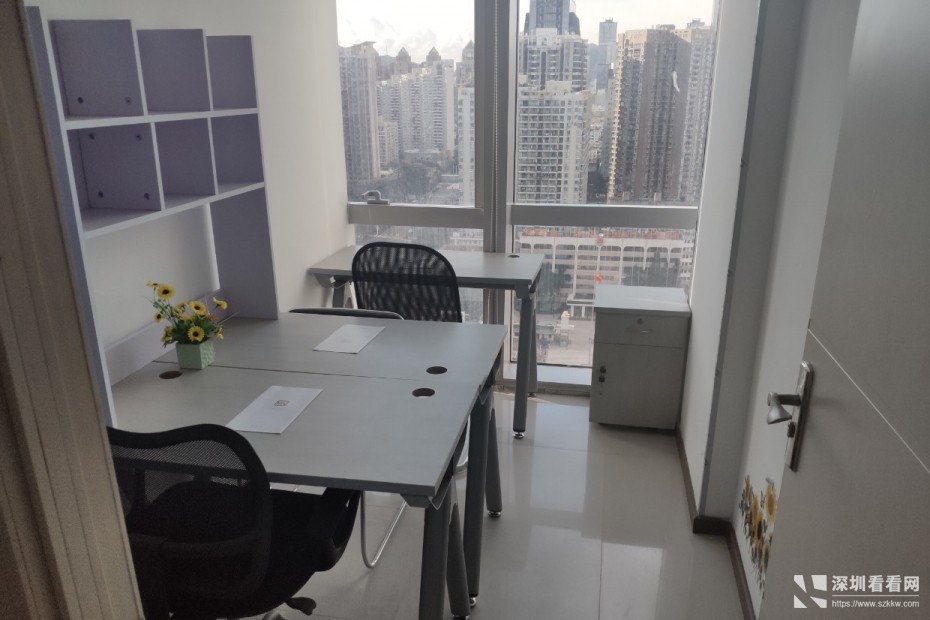 福田星河COCO对面甲级写字楼小型办公室出租出红本