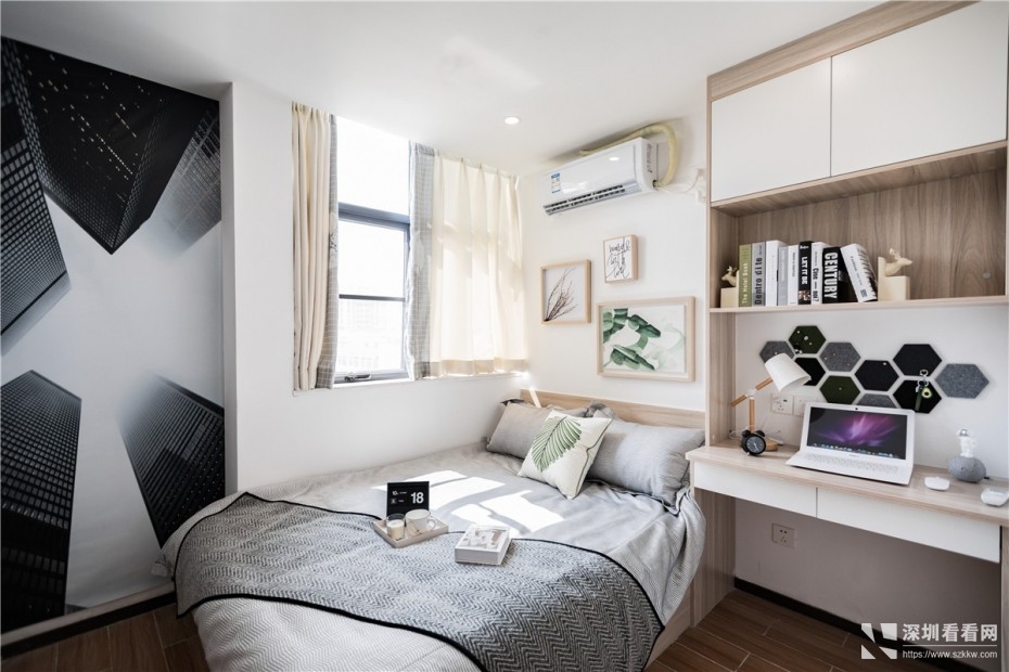 办公型公寓月租880后亭宝安大道家私配齐可注册出红本