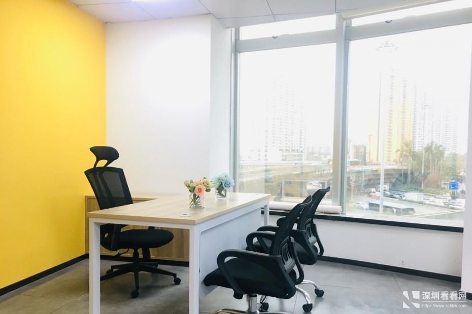 横岗精装拎包入驻办公室月租880元可以开公司银行户